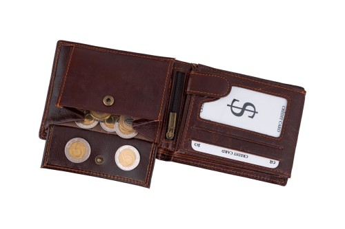 Portfel męski Skórzany Wild Horse Brązowy