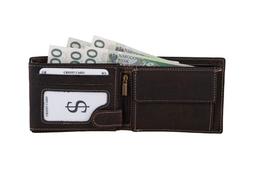 Portfel męski Skórzany Wild Horse Brązowy