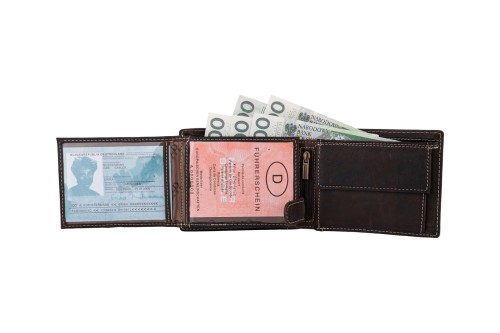 Portfel męski Skórzany Wild Horse Brązowy