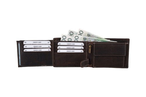 Portfel męski Skórzany Wild Horse Brązowy