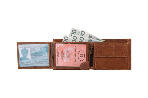 Portfel męski Skórzany Wild Horse Brązowy