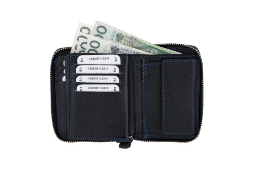 Portfel męski Skórzany Wild Horse Czarny