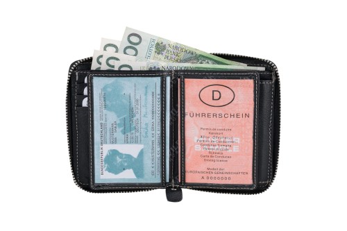 Portfel męski Skórzany Wild Horse Czarny