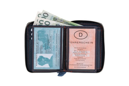 Portfel męski Skórzany Wild Horse Granatowy