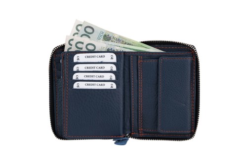 Portfel męski Skórzany Wild Horse Granatowy