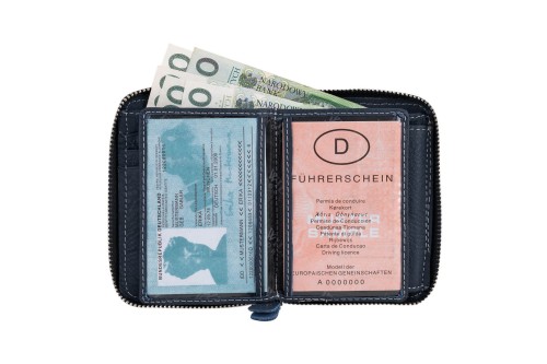 Portfel męski Skórzany Wild Horse Granatowy