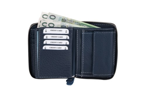 Portfel męski Skórzany Wild Horse Granatowy