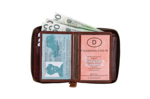 Portfel męski Skórzany Wild Horse Brązowy