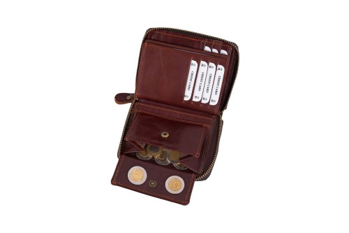 Portfel męski Skórzany Wild Horse Brązowy