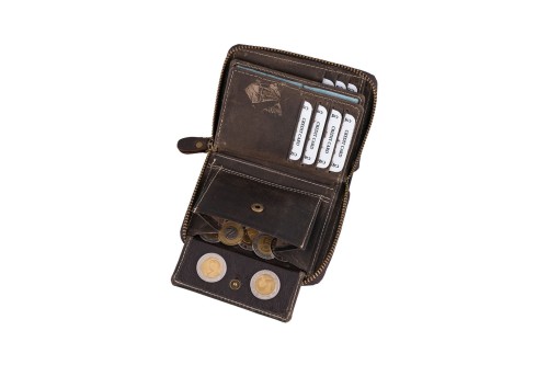 Portfel męski Skórzany Wild Horse Brązowy