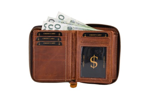 Portfel męski Skórzany Wild Horse Brązowy