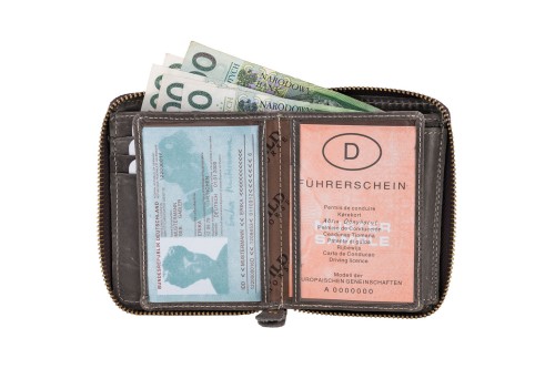 Portfel męski Skórzany Wild Horse Szary