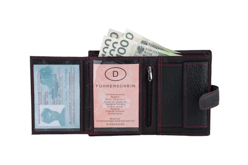 Portfel męski Skórzany Wild Horse Czarny