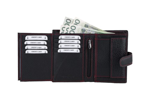 Portfel męski Skórzany Wild Horse Czarny