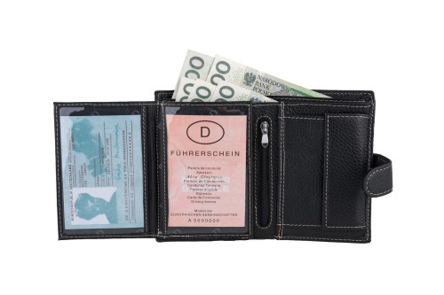 Portfel męski Skórzany Wild Horse Czarny