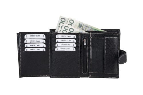 Portfel męski Skórzany Wild Horse Czarny