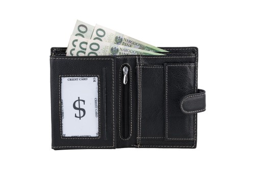 Portfel męski Skórzany Wild Horse Czarny