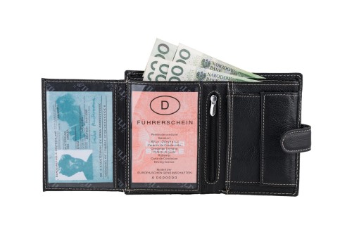 Portfel męski Skórzany Wild Horse Czarny