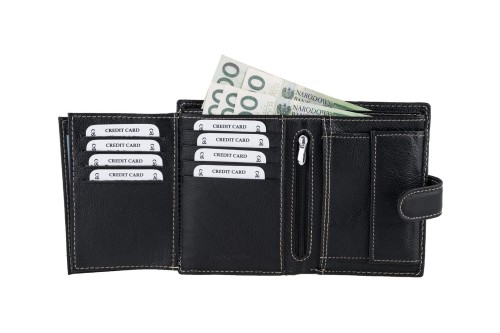 Portfel męski Skórzany Wild Horse Czarny