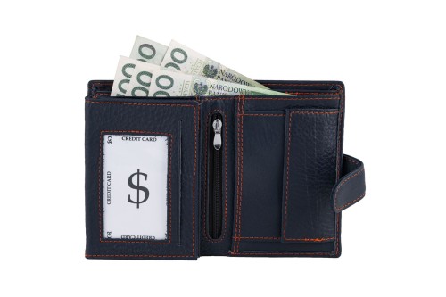 Portfel męski Skórzany Wild Horse Granatowy