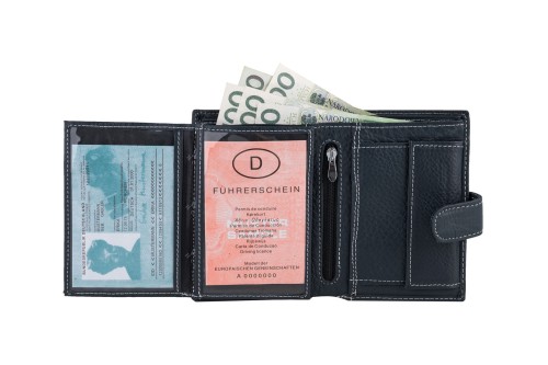 Portfel męski Skórzany Wild Horse Granatowy