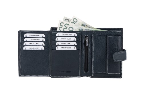 Portfel męski Skórzany Wild Horse Granatowy