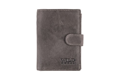 Portfel męski Skórzany Wild Horse Szary