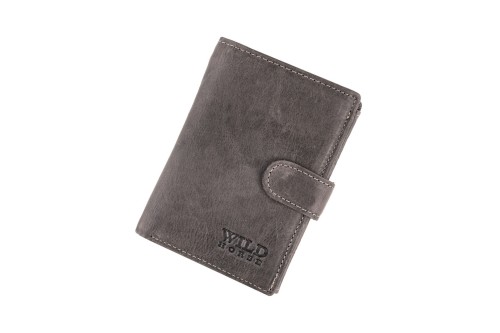 Portfel męski Skórzany Wild Horse Szary