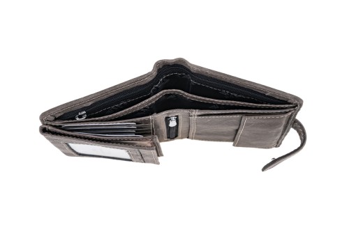 Portfel męski Skórzany Wild Horse Szary