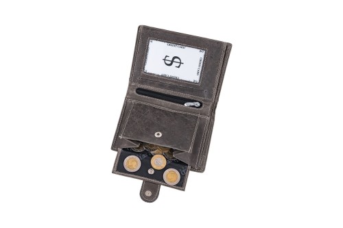 Portfel męski Skórzany Wild Horse Szary