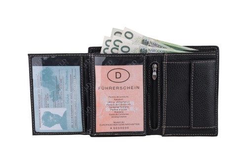 Portfel męski Skórzany Wild Horse Czarny