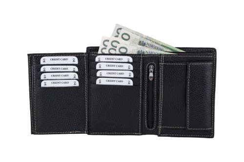 Portfel męski Skórzany Wild Horse Czarny