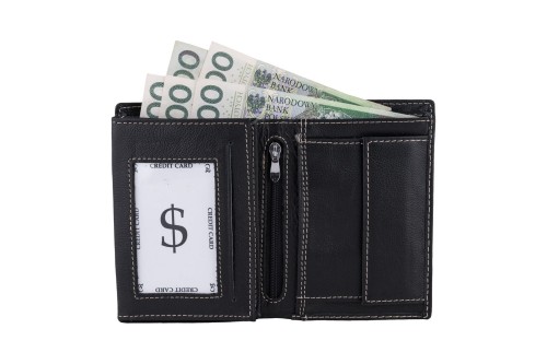 Portfel męski Skórzany Wild Horse Czarny