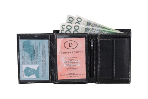 Portfel męski Skórzany Wild Horse Czarny