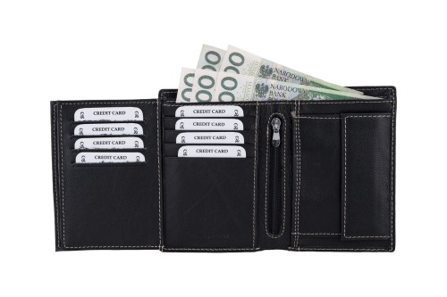 Portfel męski Skórzany Wild Horse Czarny