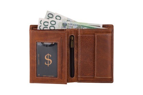 Portfel męski Skórzany Wild Horse Brązowy