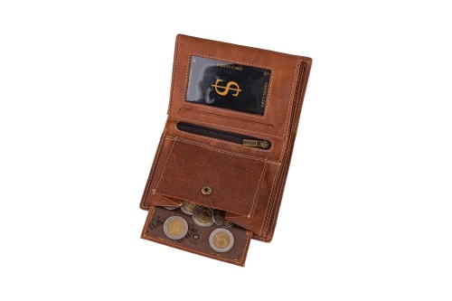 Portfel męski Skórzany Wild Horse Brązowy