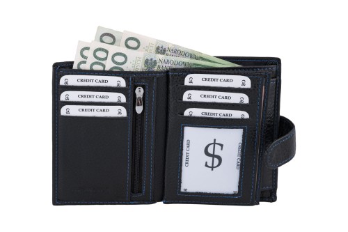 Portfel męski Skórzany Wild Horse Czarny