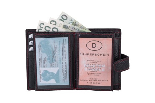 Portfel męski Skórzany Wild Horse Czarny