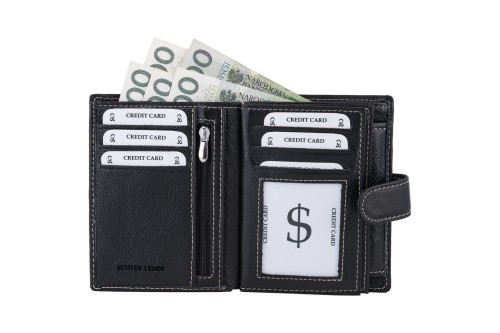 Portfel męski Skórzany Wild Horse Czarny