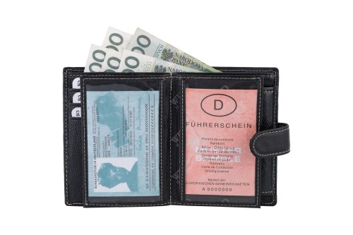 Portfel męski Skórzany Wild Horse Czarny