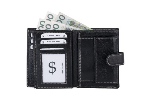 Portfel męski Skórzany Wild Horse Czarny