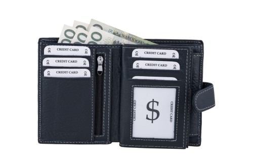 Portfel męski Skórzany Wild Horse Granatowy