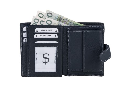 Portfel męski Skórzany Wild Horse Granatowy