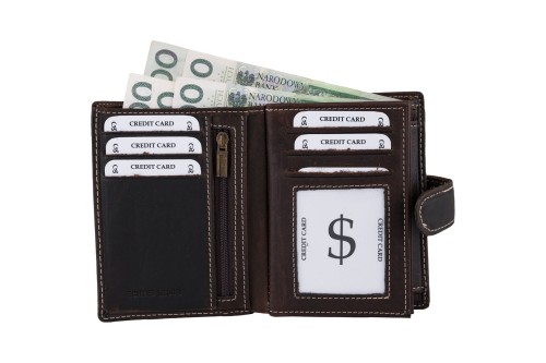 Portfel męski Skórzany Wild Horse Brązowy