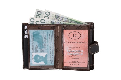 Portfel męski Skórzany Wild Horse Brązowy