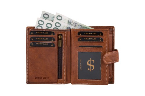 Portfel męski Skórzany Wild Horse Brązowy