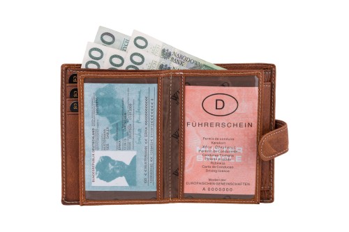 Portfel męski Skórzany Wild Horse Brązowy