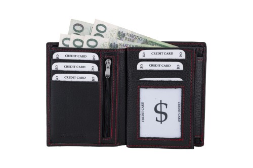 Portfel męski Skórzany Wild Horse Czarny