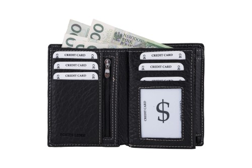 Portfel męski Skórzany Wild Horse Czarny